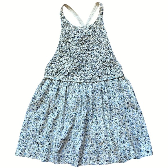 Free People Petunia Mini Dress Smocked Tea Combo Blue Size Large NWT‎ - Picture 5 of 16